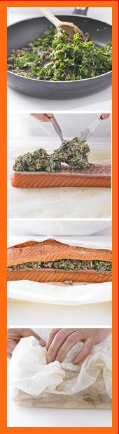 salmon banner orange